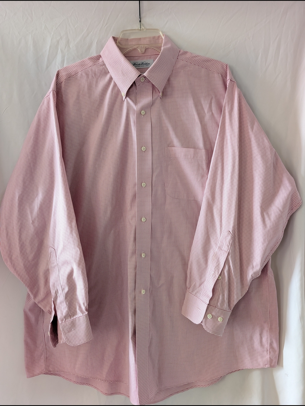 Brooks Brothers Pink Micro-Check Dress Shirt